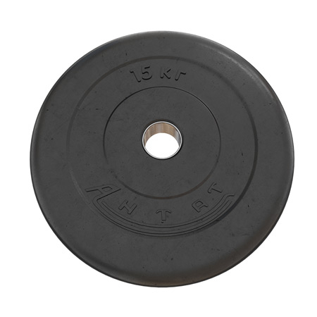Тренировочный блин 31 мм Антат черный 15 кг