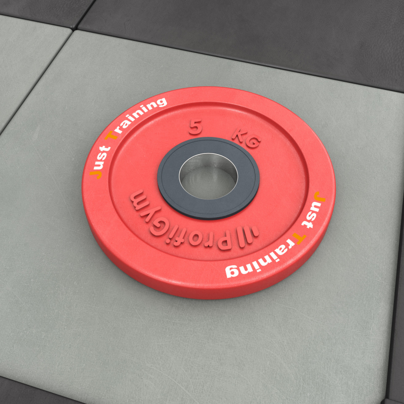 Олимпийский диск Profigym 5 кг красный цвет обрезиненный
