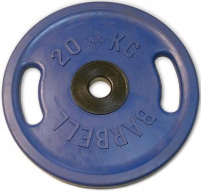 Олимпийский диск MB Barbell с ручками 20 кг синий