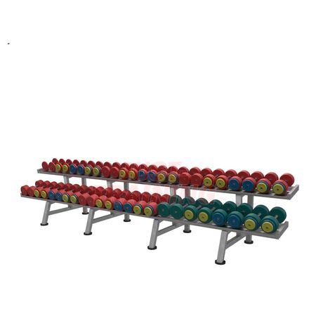 Гантельный ряд 11-68,5 кг, цветной